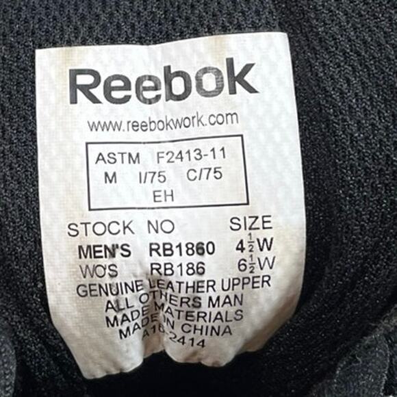 Reebok Jorie Unisex Composite Toe Safety Shoes Sneakers Leather Black W6.5 M4.5 - Picture 7 of 7